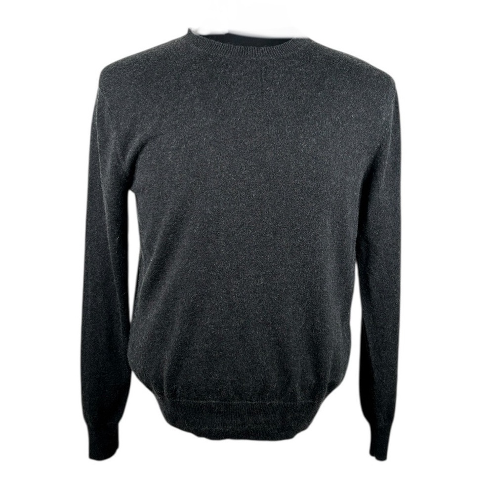 Banana Republic Men's Silk Cashmere Dark Charcoal Gray Classic Sweater Size Med